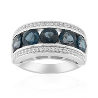 Anello in argento con Topazio Blu Londra