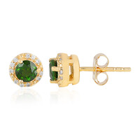 Orecchini in argento con Diopside Russo