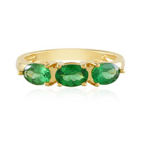 Anello in argento con Apatite Verde