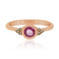 Anello in oro con Zaffiro Rosa
