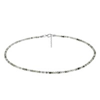 Collana in argento con Quarzo Rutilato Verde