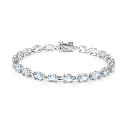 Bracciale in argento con Topazio Blu Cielo