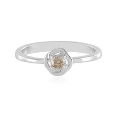 Anello in argento con Diamante Champagne I3