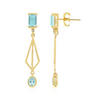 Orecchini in argento con Topazio Blu Cielo