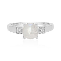 Anello in argento con Pietra di Luna Arcobaleno