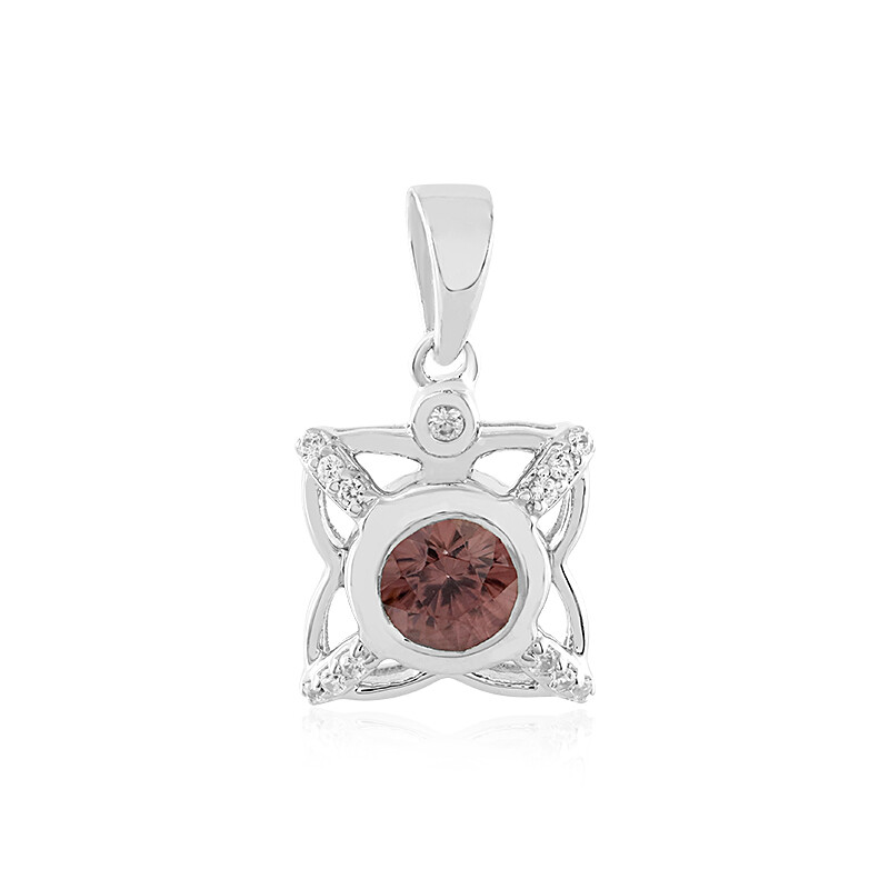 Qings Collana Con Ciondolo Cuore E Pietra Birthstone In Argento 925 Placcato Platino, Gioiello Regalo Di Compleanno Personalizzato Con Zirconi