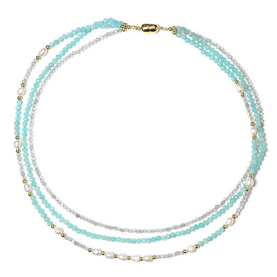 Collana in argento con Labradorite (Riya)