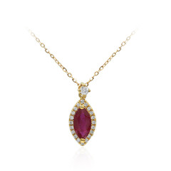 Collana in oro con Rubino Mozambico AAA