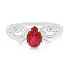Anello in argento con Topazio Ciliegia