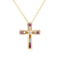 Collana in argento con Rodolite