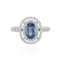 Anello in oro con Zaffiro Ceylon Blu