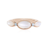 Anello in argento con Pietra di Luna Bianca (KM by Juwelo)