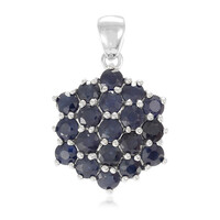 Ciondolo in argento con Zaffiro Blu