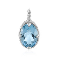 Ciondolo in argento con Topazio Blu Cielo