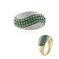 Anello in argento con Smeraldo Brasiliano