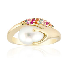 Anello in oro con Perla Bianca dei Mari del Sud (Michelle Albala)