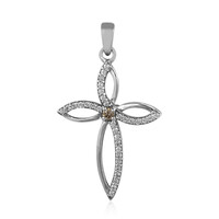 Ciondolo in argento con Diamante Cioccolato I2