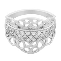 Anello in argento con Topazio Bianco