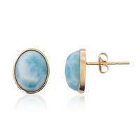 Orecchini in oro con Larimar