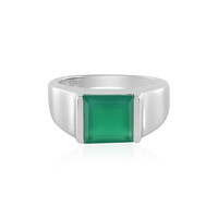 Anello in argento con Onice Verde