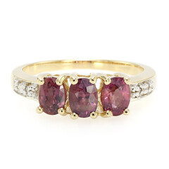 Anello in oro con Zaffiro Padparadscha (non riscaldato) (AMAYANI)