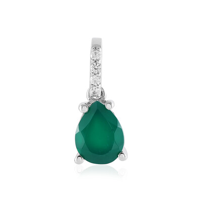 Ciondolo in argento con Onice Verde