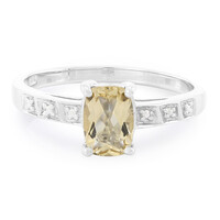 Anello in argento con Quarzo Champagne
