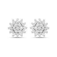 Orecchini in argento con Diamante I3 (J)