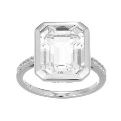 Anello in argento con Topazio Bianco (Adela Silber)