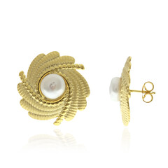 Orecchini in argento con Perla d'Acqua Dolce Bianca (Joias do Paraíso)