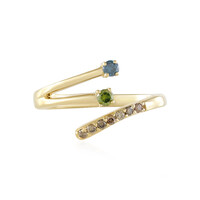 Anello in argento con Diamante Blu I2