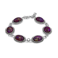 Bracciale in argento con Turchese Kingman Mohave Porpora (Art of Nature)