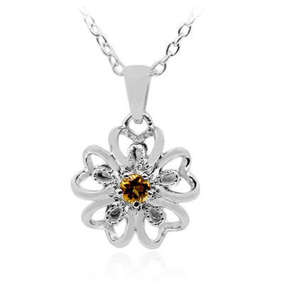 Collana in argento con Scapolite Cognac
