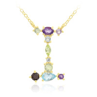 Collana in argento con Topazio Blu Svizzero