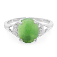 Anello in argento con Crisoprasio Imperiale