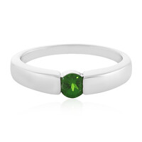 Anello in argento con Diopside Russo
