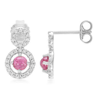 Orecchini in argento con Tormalina Rosa