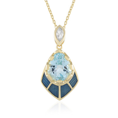 Collana in argento con Topazio Blu Cielo (Adela Silber)
