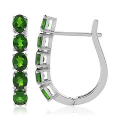 Orecchini in argento con Diopside Russo