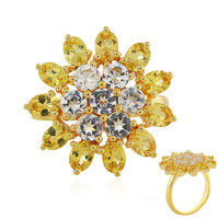 Anello in argento con Berillo Dorato