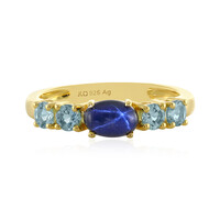 Anello in argento con Zaffiro Stellato Blu