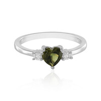 Anello in argento con Moldavite