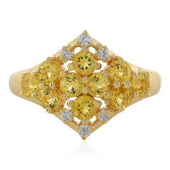 Anello in argento con Berillo Dorato