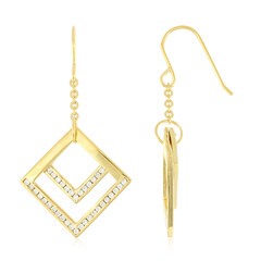 Orecchini placcati in oro con Zircone
