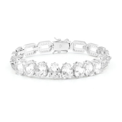 Bracciale in argento con Topazio Bianco