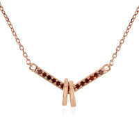 Collana in oro con Diamante Rosso I4