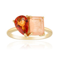Anello in argento con Quarzo Mistico Arancione