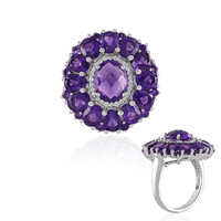 Anello in argento con Ametista Zambiana