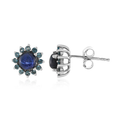 Orecchini in argento con Zaffiro Stellato Blu