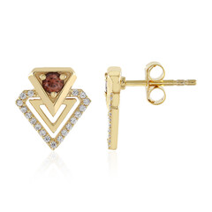 Orecchini in argento con Zircone Champagne